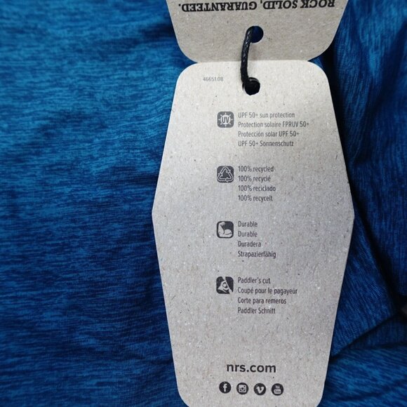 NRS Mens Silkweight Varial Hoodie Poseidon Blue Sun/Rafting/River Shirt NEW $90 - Picture 5 of 16